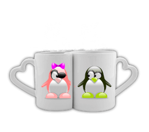 Penguen Figürlü Sevgili Kupalar - Tisho