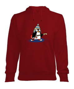penguen Kadın Kapşonlu Hoodie Sweatshirt - Tisho