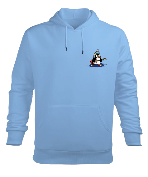 Tisho - penguen pingu Erkek Kapüşonlu Hoodie Sweatshirt