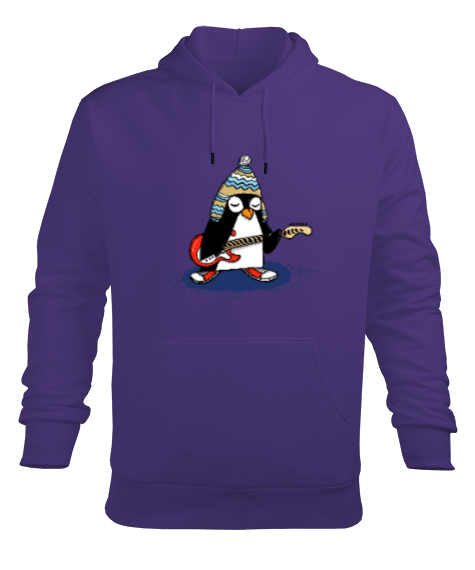 Tisho - Penguen şarkıcı Erkek Kapüşonlu Hoodie Sweatshirt