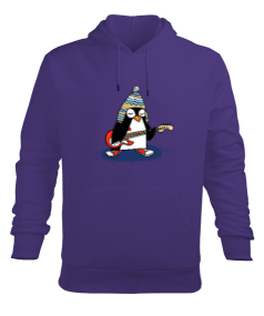 Penguen şarkıcı Erkek Kapüşonlu Hoodie Sweatshirt - Tisho