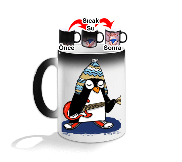 Tisho - penguen2 Sihirli Kupa Bardak