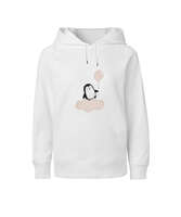 Penguenleri Severim Beyaz Çocuk Unisex Hoodie Kapüşonlu - Tisho