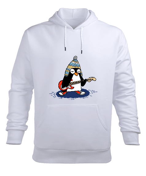 Tisho - Penguitar Erkek Kapüşonlu Hoodie Sweatshirt