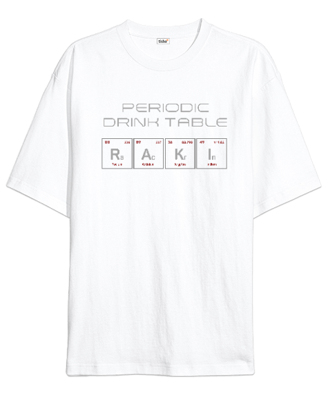 Tisho - Periodic Drink Table Oversize Unisex Tişört