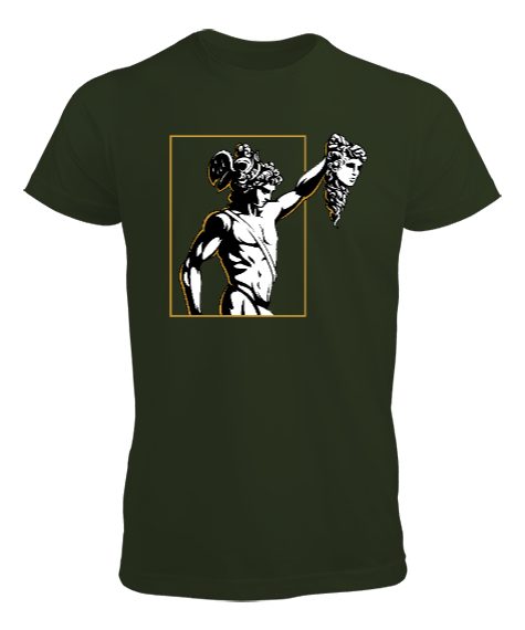 Tisho - Perseus - Heykel Haki Yeşili Erkek Tişört