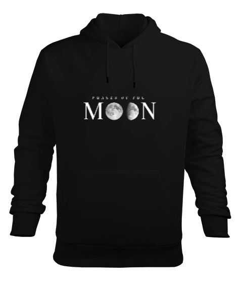 Tisho - PHASES OF THE MOON Erkek Kapüşonlu Hoodie Sweatshirt