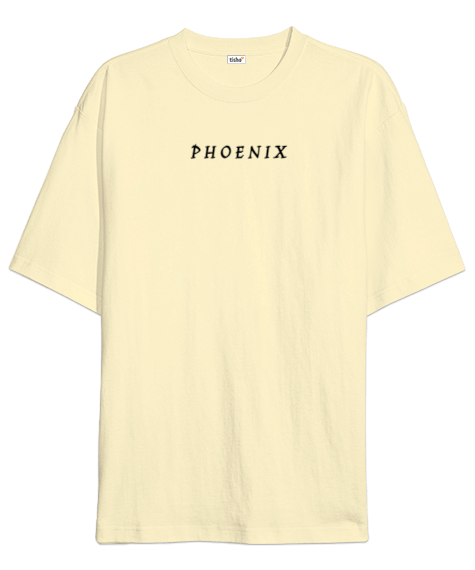 Tisho - Phoenix baskılı Oversize Unisex Tişört