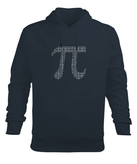 Tisho - Pi Sayısı Desenli Matematik Füme Erkek Kapüşonlu Hoodie Sweatshirt