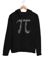 Pi Sayısı - Sembol - Pi Günü Siyah Unisex Kapşonlu Sweatshirt - Tisho