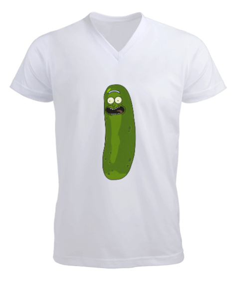 Tisho - Pickle Rick Erkek Kısa Kol V Yaka Tişört
