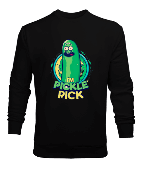Tisho - Pickle Rick Tasarım Baskılı Erkek Sweatshirt