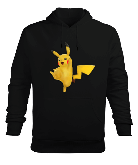 Tisho - Pikachu 2 Erkek Kapüşonlu Hoodie Sweatshirt