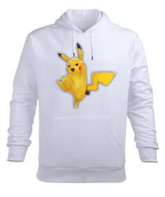 Tisho - Pikachu 3 Erkek Kapüşonlu Hoodie Sweatshirt