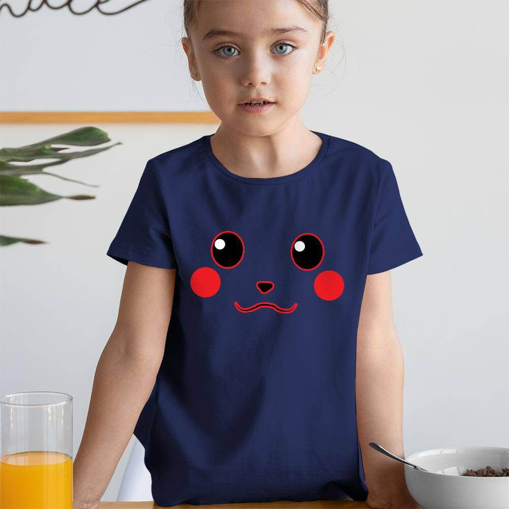 Tisho - Pikachu Kız Çocuk Kısa Kol Tişört - Tekli Kombin