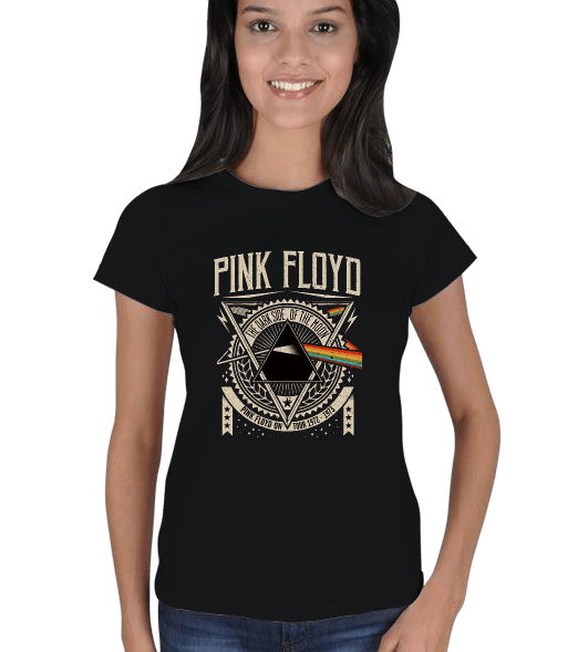 Tisho - Pink Floyd Resimli Kadın Tişört