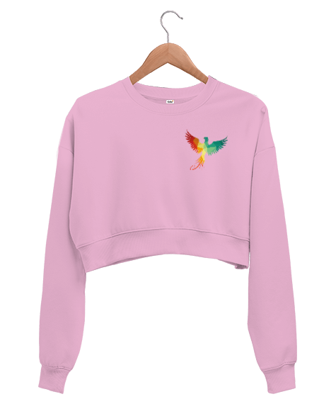 Tisho - pink phoenix Kadın Crop Sweatshirt