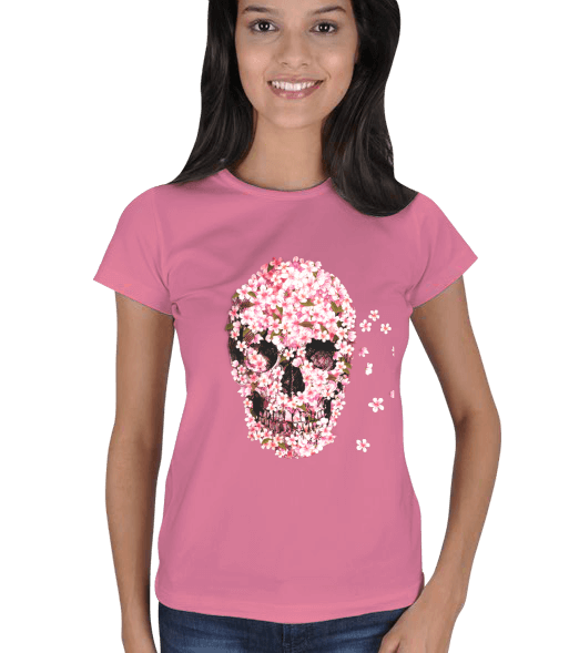 Tisho - Pink Skull Kadın Tişört