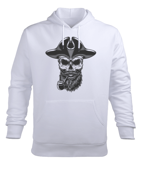 Tisho - Pirate with Pipe Erkek Kapüşonlu Hoodie Sweatshirt