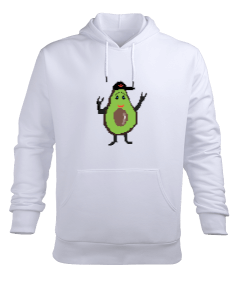 Tisho - pixel art avocado Erkek Kapüşonlu Hoodie Sweatshirt
