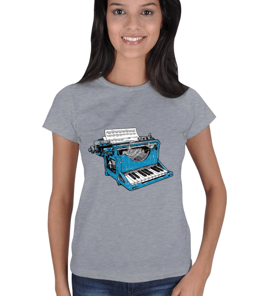 Tisho - Piyano T-Shirt Kadın Tişört