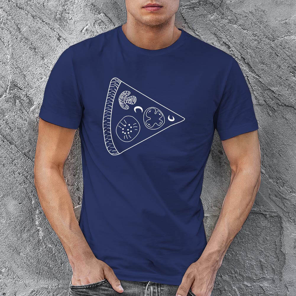 Pizza Baskılı Erkek Kısa Kol Tişört - Tekli Kombin