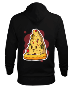 pizza Erkek Kapüşonlu Hoodie Sweatshirt - Thumbnail