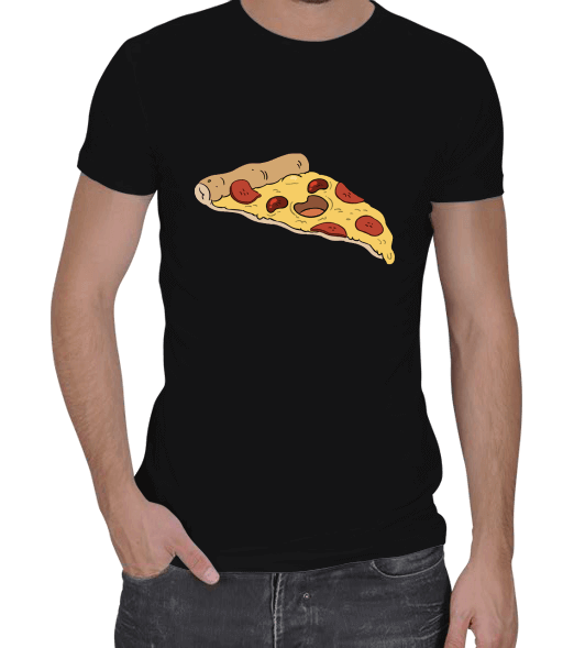 Tisho - Pizza Erkek Regular Kesim Tişört