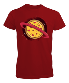 Tisho - Pizza Gezegeni, Özel Çizim Tasarım Erkek Tişört