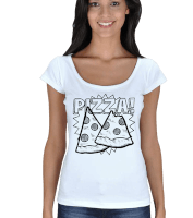 Pizza Kadın Açık Yaka - Thumbnail