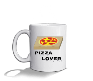 Pizza Lover Beyaz Kupa Bardak - Thumbnail