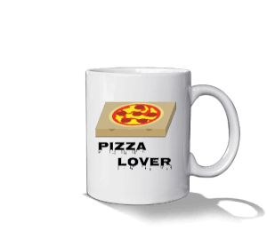 Pizza Lover Beyaz Kupa Bardak - Thumbnail