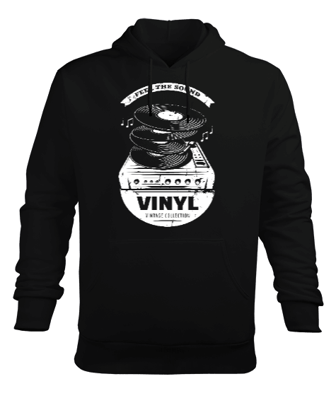 Tisho - Plak Pikap Vinyl Erkek Kapüşonlu Hoodie Sweatshirt