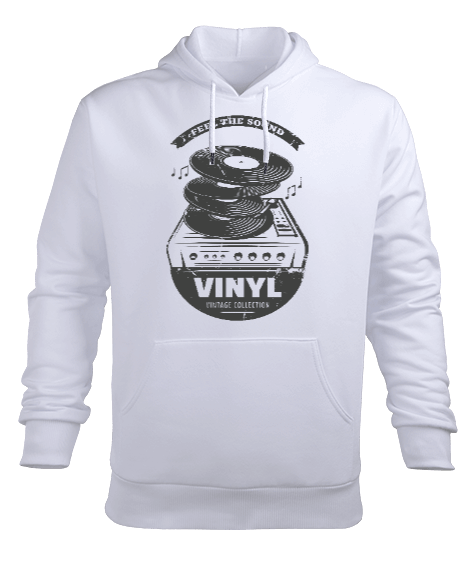 Tisho - Plak Pikap Vinyl Erkek Kapüşonlu Hoodie Sweatshirt