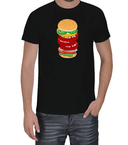 Tisho - Plate Burger Erkek Tişört