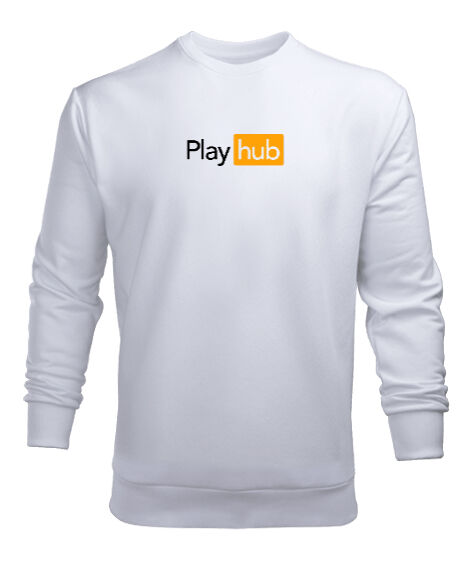 Tisho - Play Hub Beyaz Erkek Sweatshirt