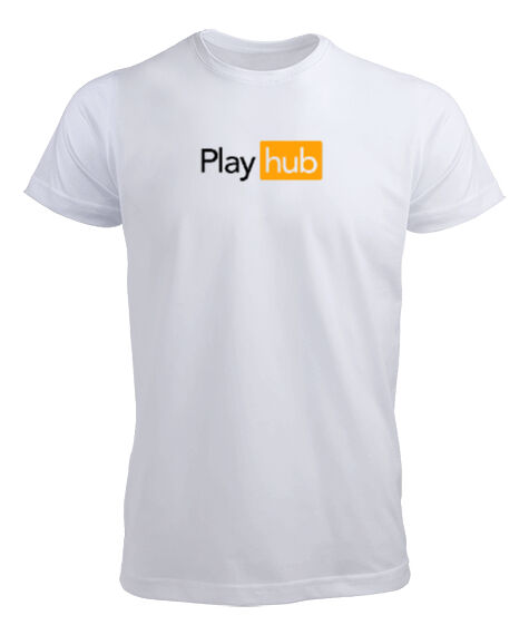 Tisho - Play Hub Beyaz Erkek Tişört