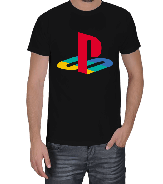 Tisho - Playstation Logo Erkek Tişört Erkek Tişört