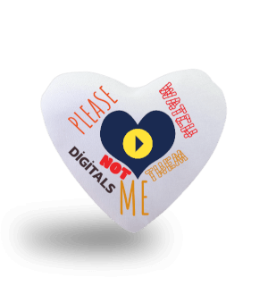 PLEASE WATCH ME Kalp Yastık - Tisho