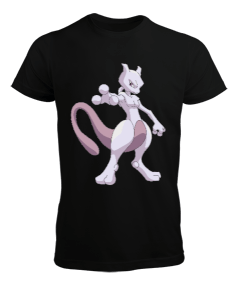 Tisho - Pokemon White Mewtwo Baskılı Erkek Tişört