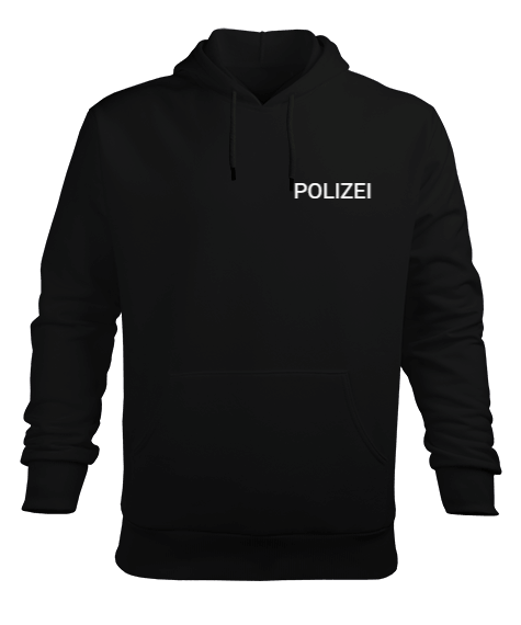 Tisho - POLIZEI UNISEX Erkek Kapüşonlu Hoodie Sweatshirt