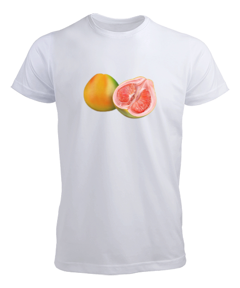 Pomelo meyvesi Beyaz Erkek Tişört