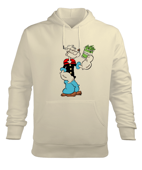 Tisho - POPEYE Erkek Kapüşonlu Hoodie Sweatshirt