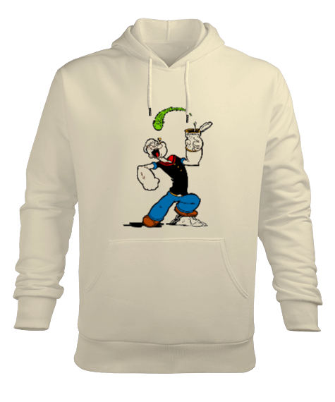 Tisho - POPOEYE Erkek Kapüşonlu Hoodie Sweatshirt