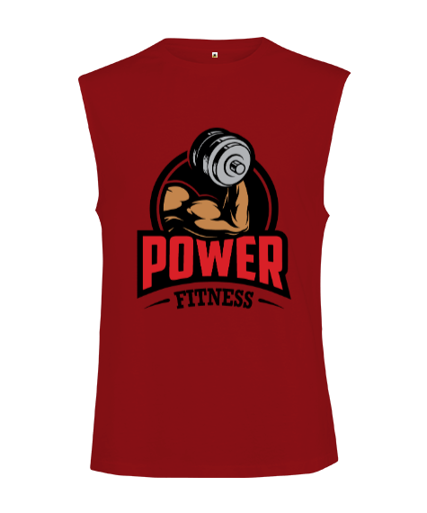 Tisho - Power Fitness Güç Gym Kesik Kol Unisex Tişört