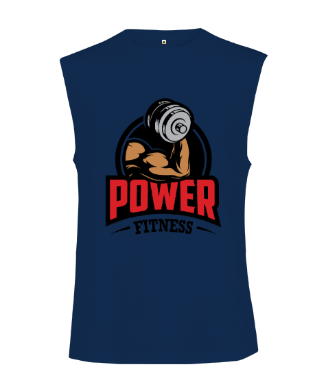 Tisho - Power Fitness Güç Gym Kesik Kol Unisex Tişört