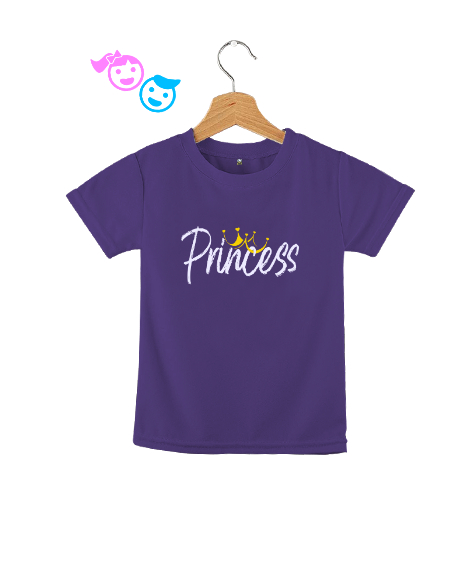 Tisho - Prenses - Princess Mor Çocuk Unisex