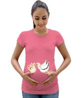 Prensesim küçük kızım Pembe Kadın Hamile Tişört - Tisho