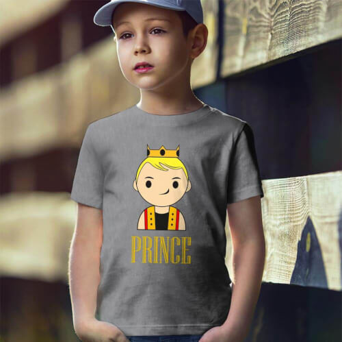 Prince Erkek Çocuk Kısa Kol Tişört - Tekli Kombin