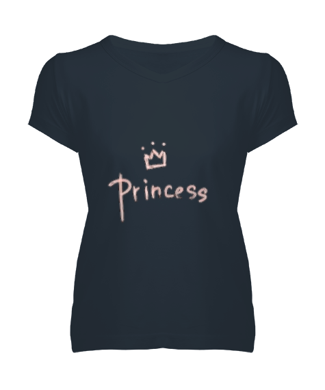 Tisho - Princess Kadın V Yaka Tişört